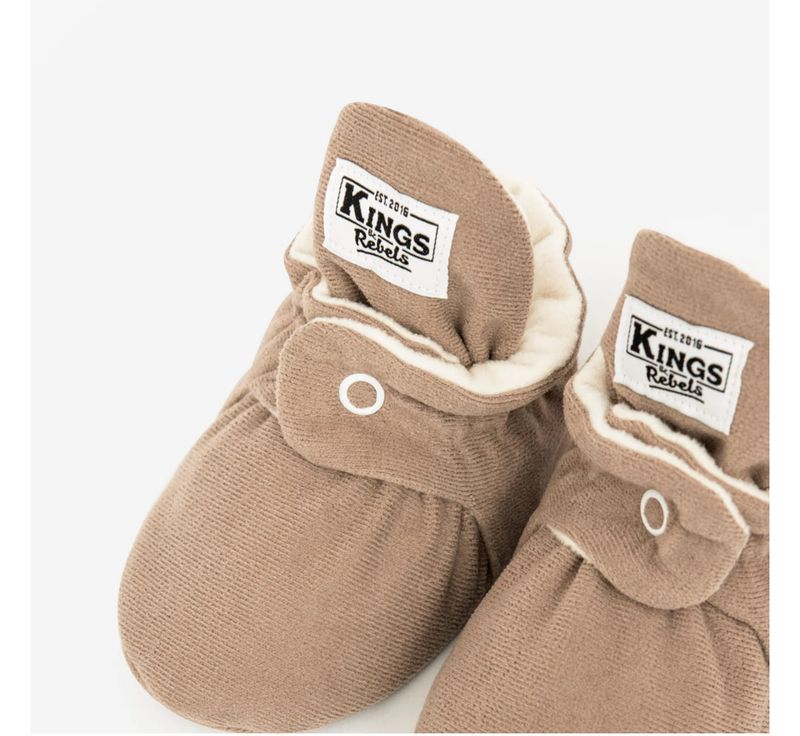 Booties Gamuza Classic/Gripper Cafe