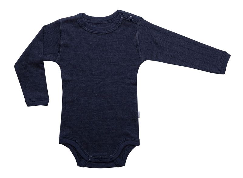 Body langarm Wolle/Seide - navy Body langarm Wolle/Seide - navy