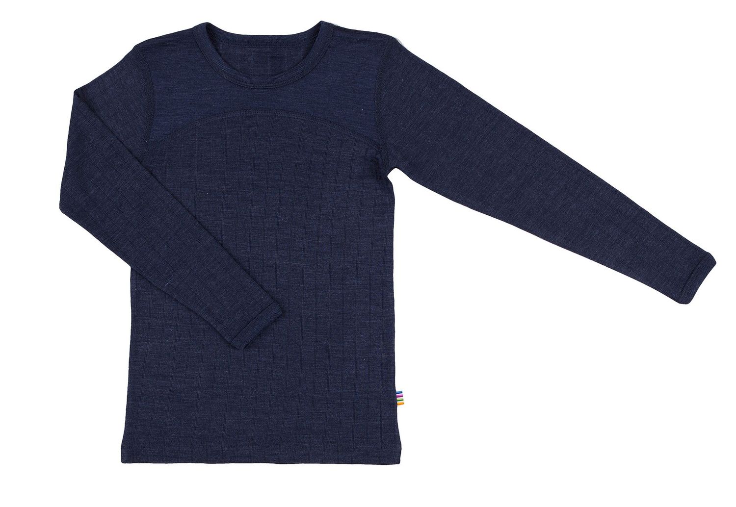 Langarmshirt Wolle/Seide - navy