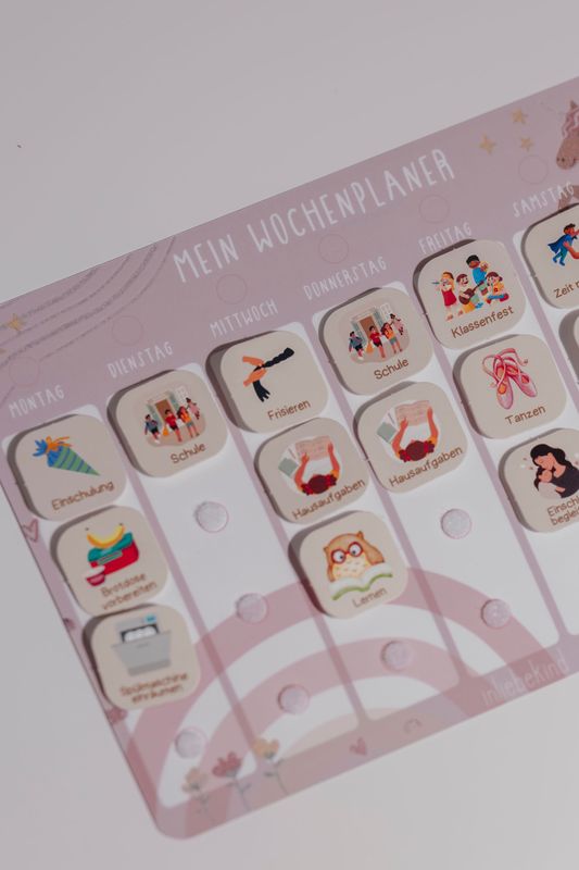 SALE Wochenplaner Einhorn Glitzer
