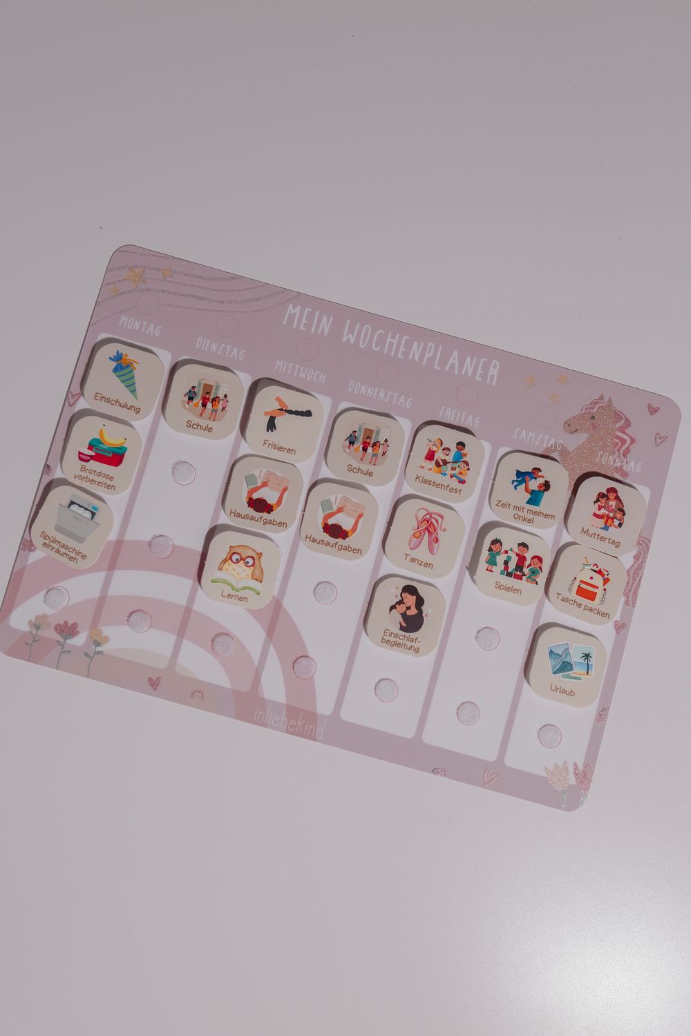 Wochenplaner Einhorn Glitzer