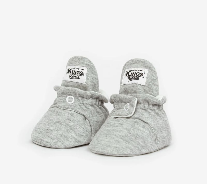Booties Cotton Classic/Gripper grey Booties Cotton Classic/Gripper grey