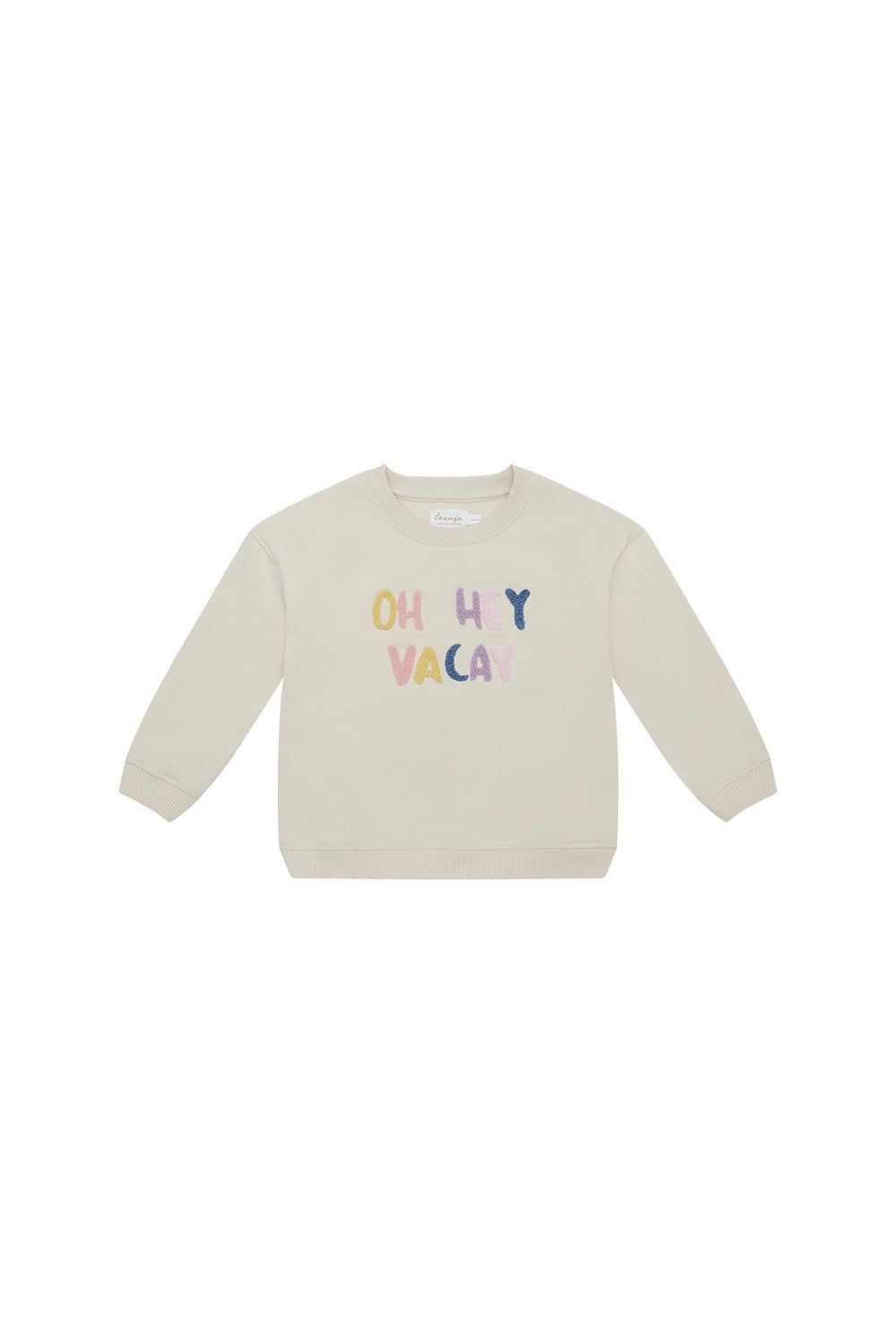 Oversized Sweatshirt oh hey vacay - beige