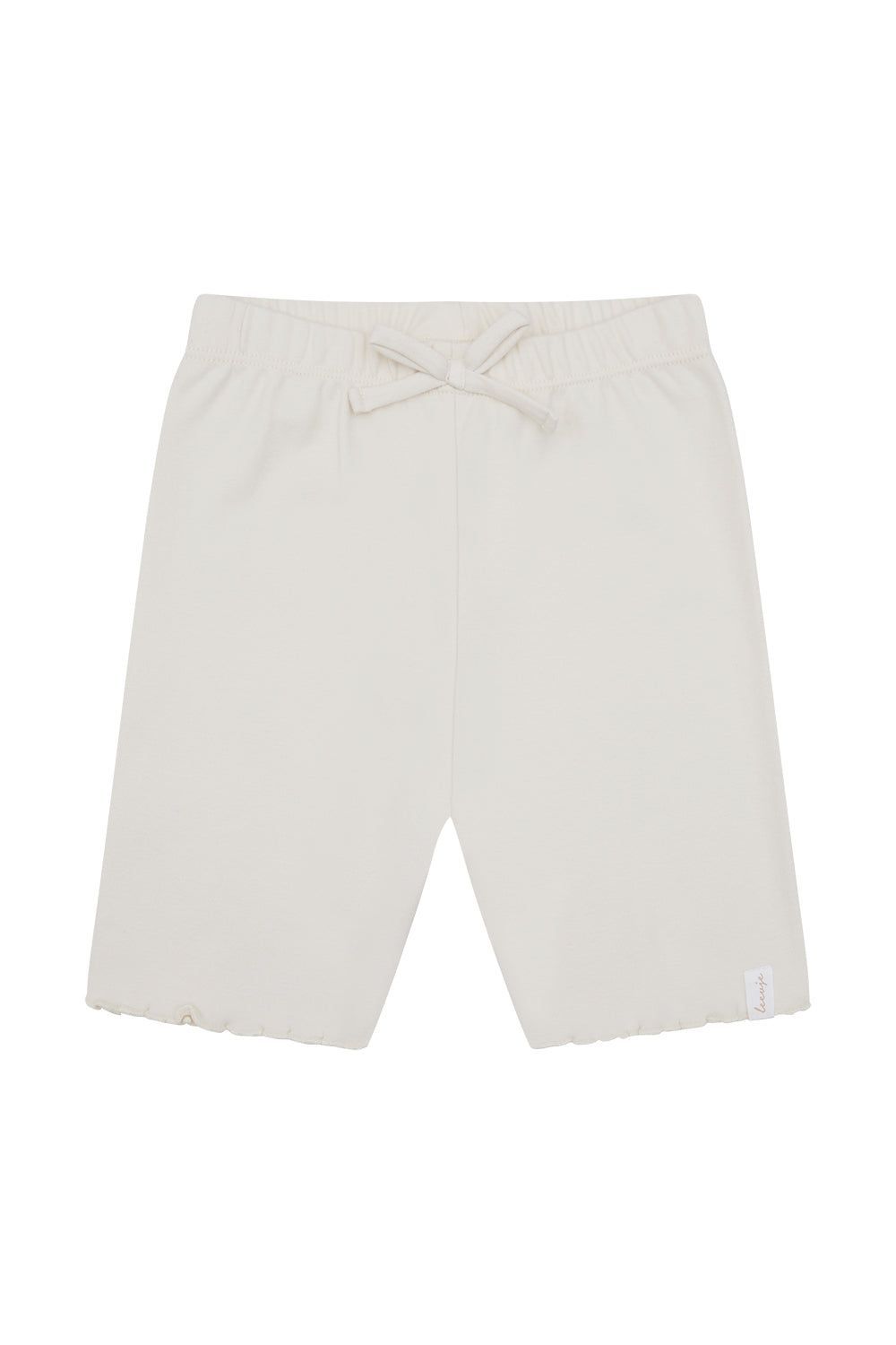 Kurze Jersey Leggings 'beige' mit Schleife aus Bio-Baumwolle - beige