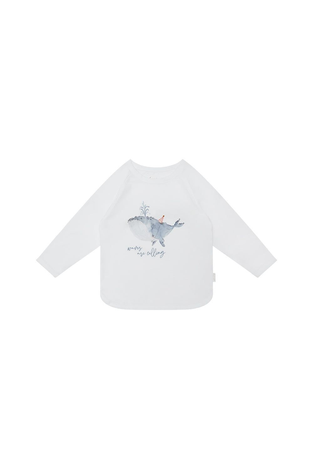 Longsleeve 'waves are calling' - white 99074