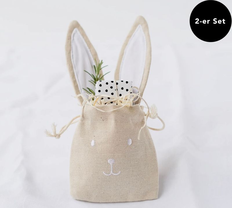 Geschenk Beutel Hase 2er Set