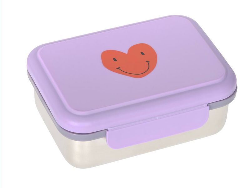 Lässig Lunchbox Stainless Steel Little Gang Heart lilac Lässig Lunchbox Stainless Steel Little Gang Heart lilac