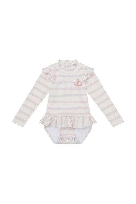 UV Langarm Badeanzug lavender stripes UV Langarm Badeanzug lavender stripes
