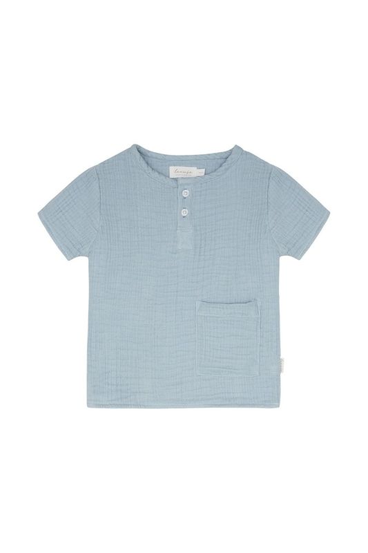 T-Shirt Musselin clear blue mit Tasche T-Shirt Musselin clear blue mit Tasche