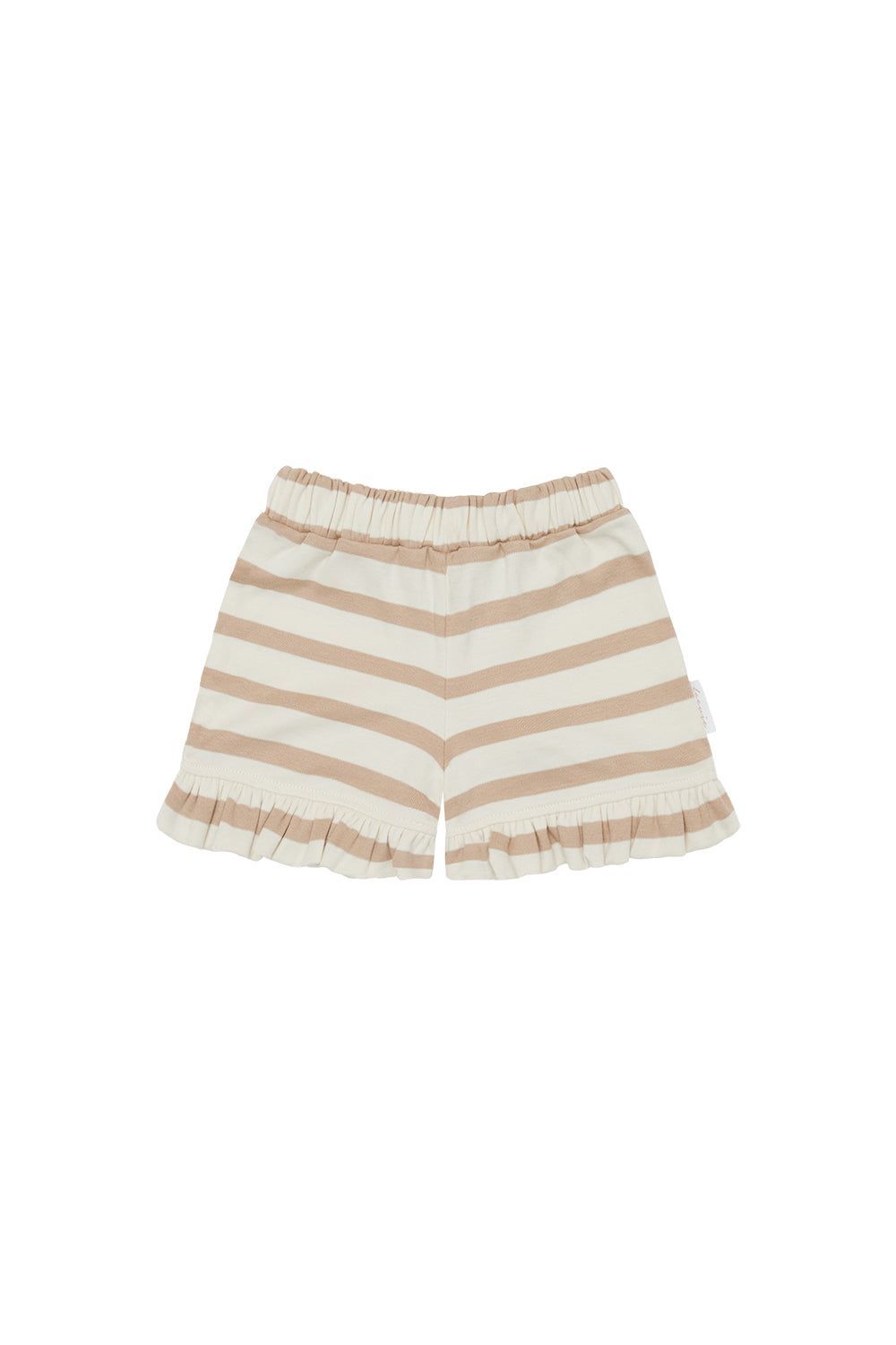 Shorts mit Rüschensaum beige stripes