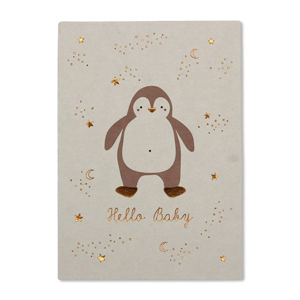 Postkarte “Hello Baby” rose