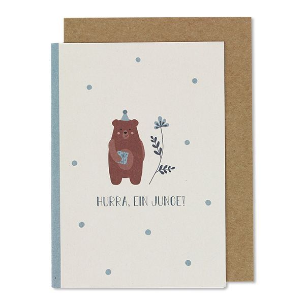 Klappkarte “Hurra, ein Junge”
