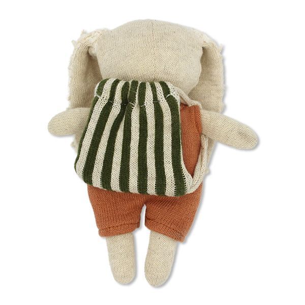 Kuschelhase “Kindergartenkind” mit Rucksack und lachsfarbenem Anzug
