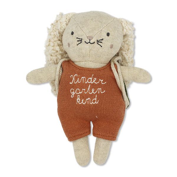 Kuschelhase “Kindergartenkind” mit Rucksack und lachsfarbenem Anzug Kuschelhase “Kindergartenkind” mit Rucksack und lachsfarbenem Anzug