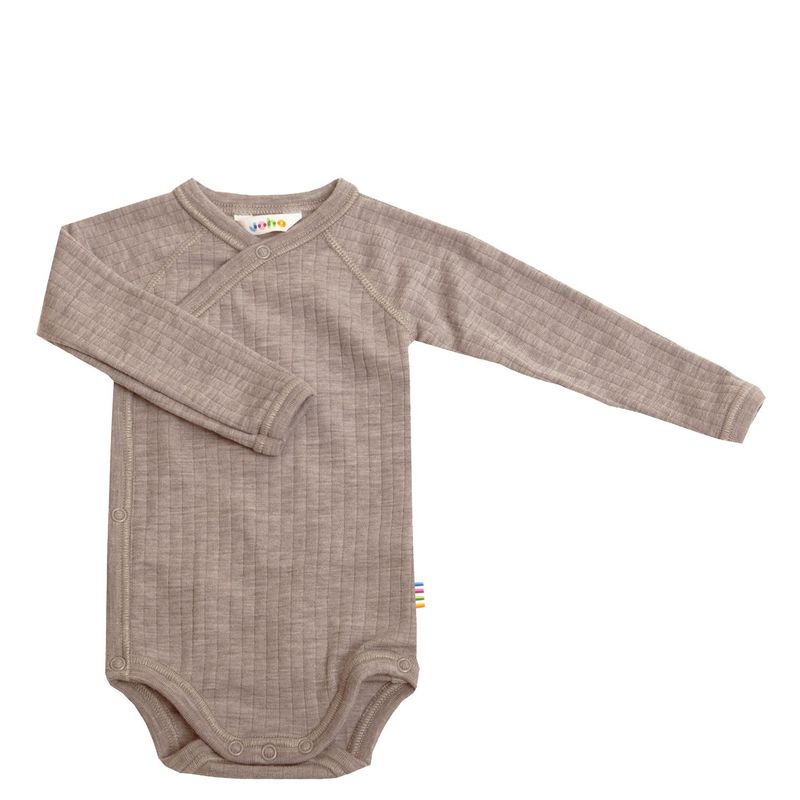 Wickelbody Merinowolle - beige/braun Wickelbody Merinowolle - beige/braun