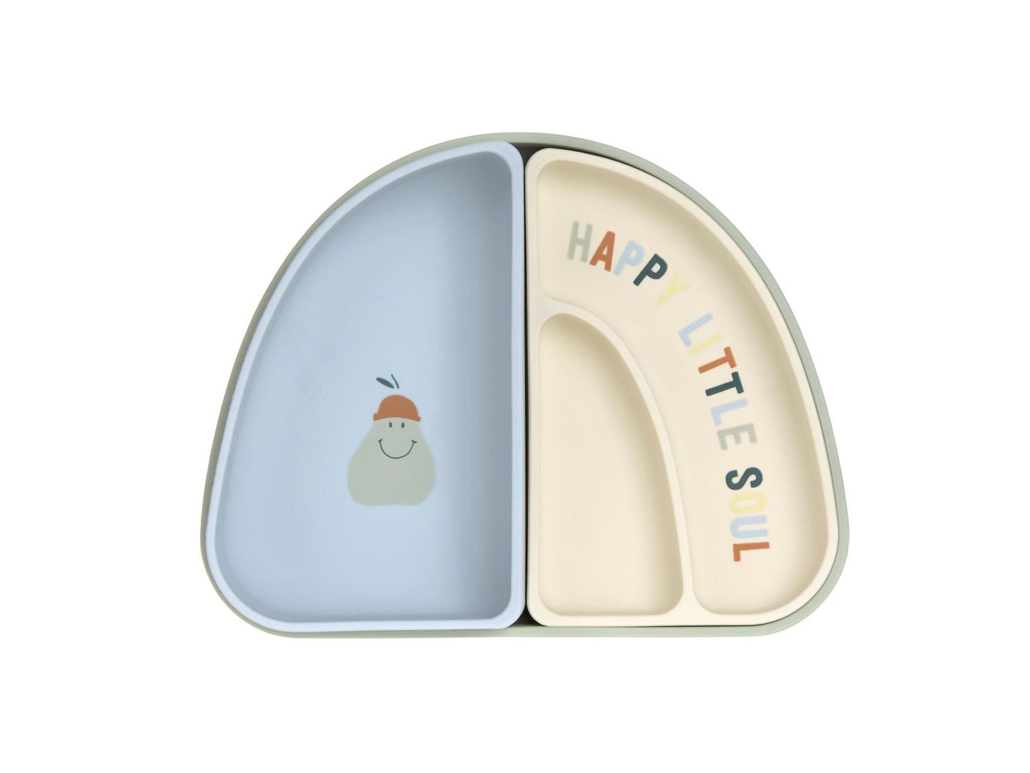 Kinder Menüteller Silikon (3-teilig) Happy Fruits, Zitrone