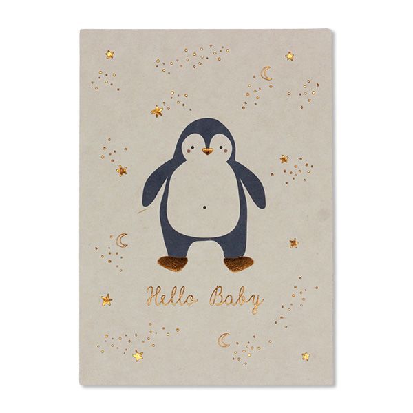 Postkarte “Hello Baby” blau
