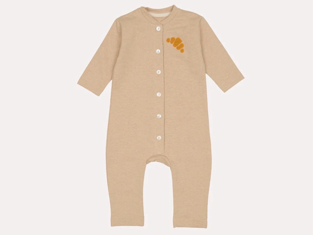 Jumpsuit Elk Croissant - brown melange light GOTS