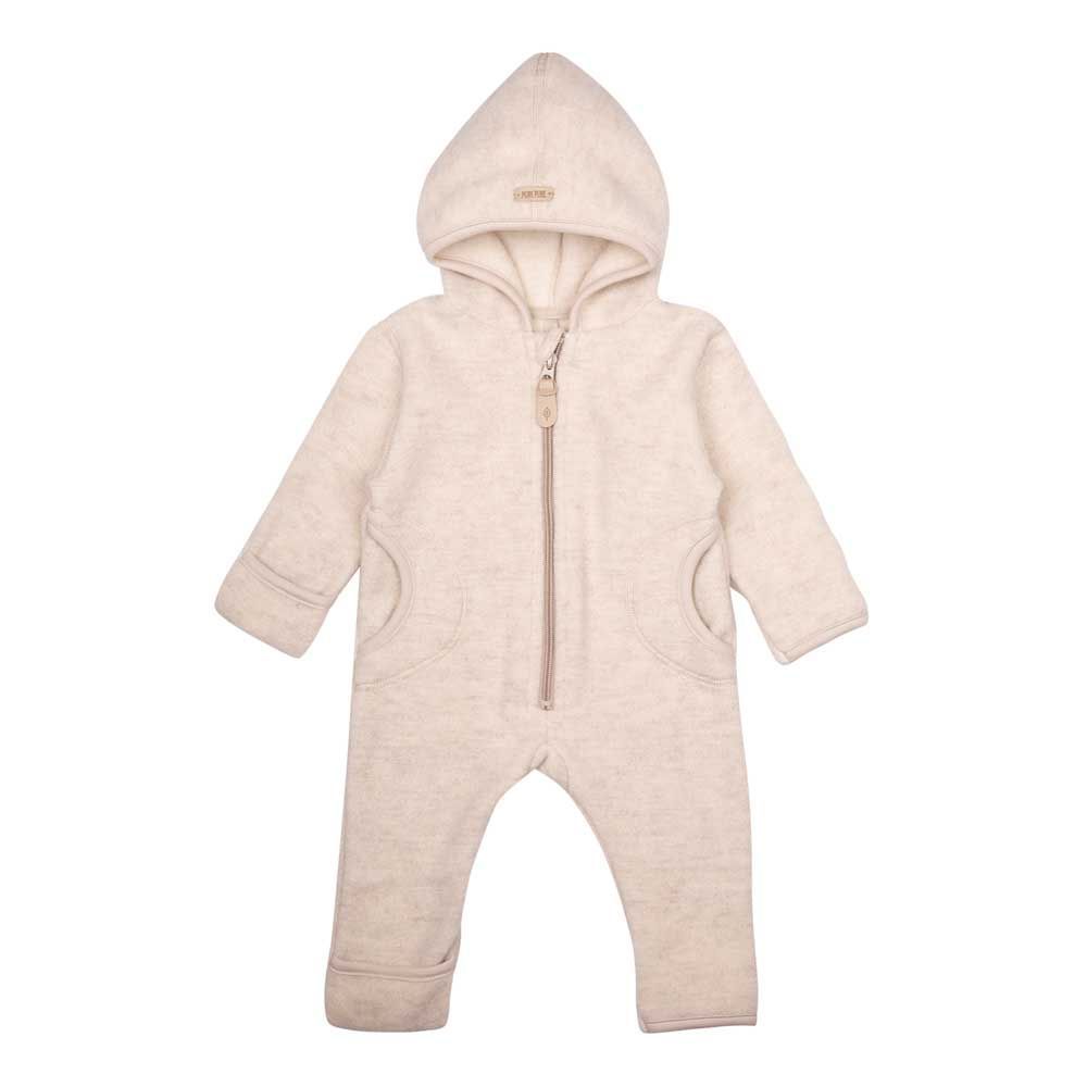 Overall Fleece Baumwolle / Merinowolle GOTS - Woll weiß