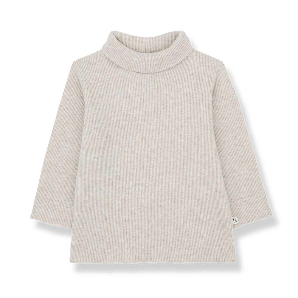 Rollkragen-Lanarmshirt Aritz - rice