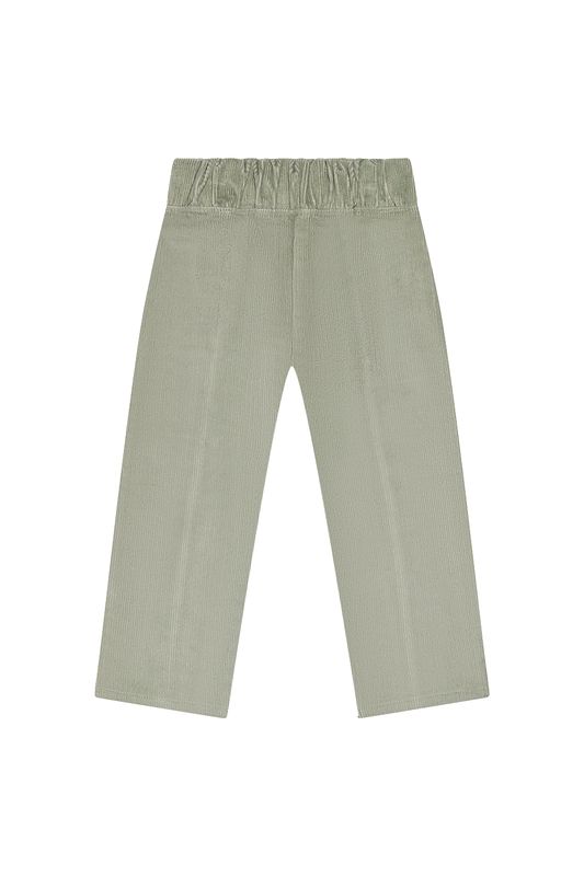 Unisex Cordhose mit Ziernähten - green