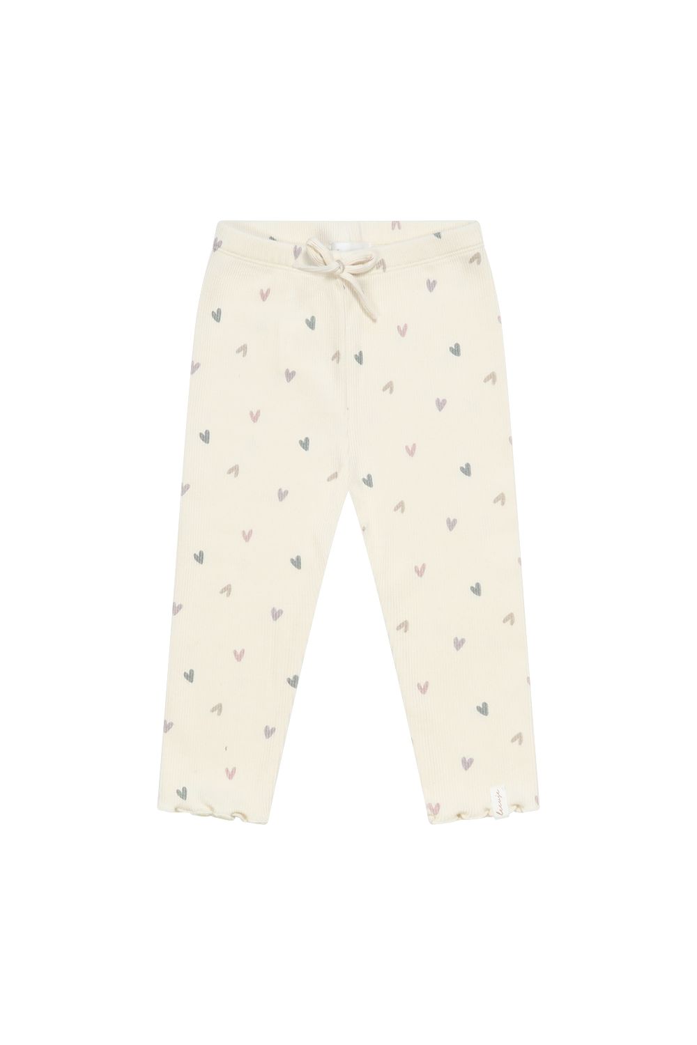 Leggings hearts mit Schleife - light beige