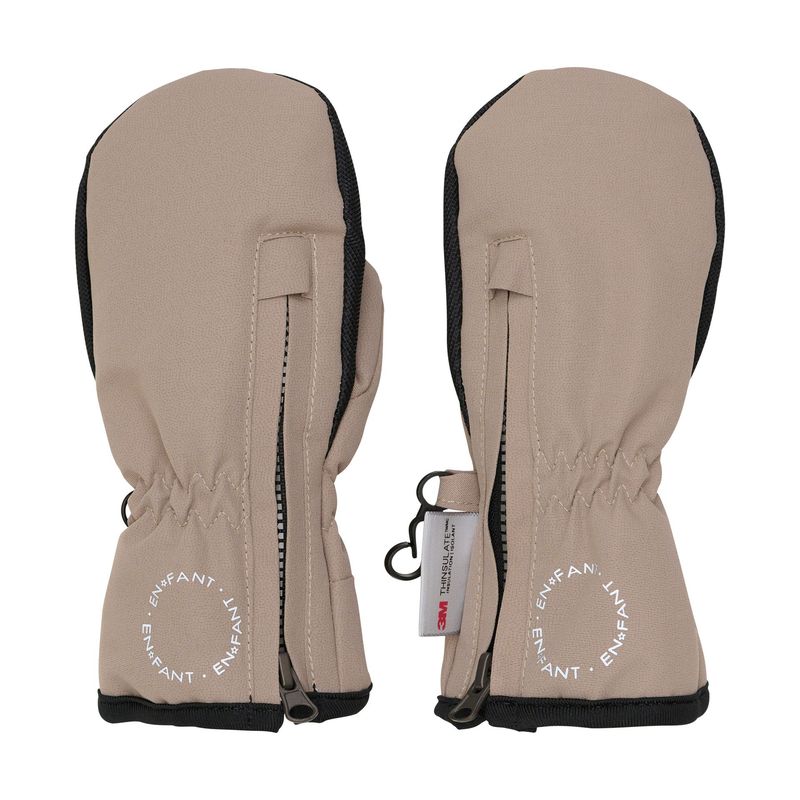 Handschuhe Wasserdicht mit Zipper - beige