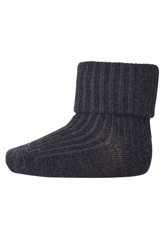 Socken - Wool Rib Baby MP Denmark - dark grey 497