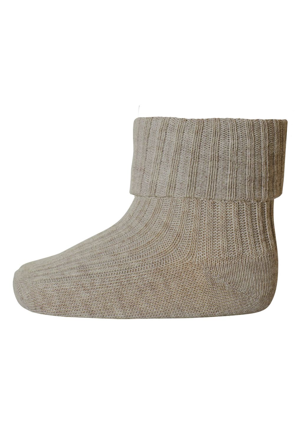 Socken Wool Rib MP Denmark - Light Brown Melange 489