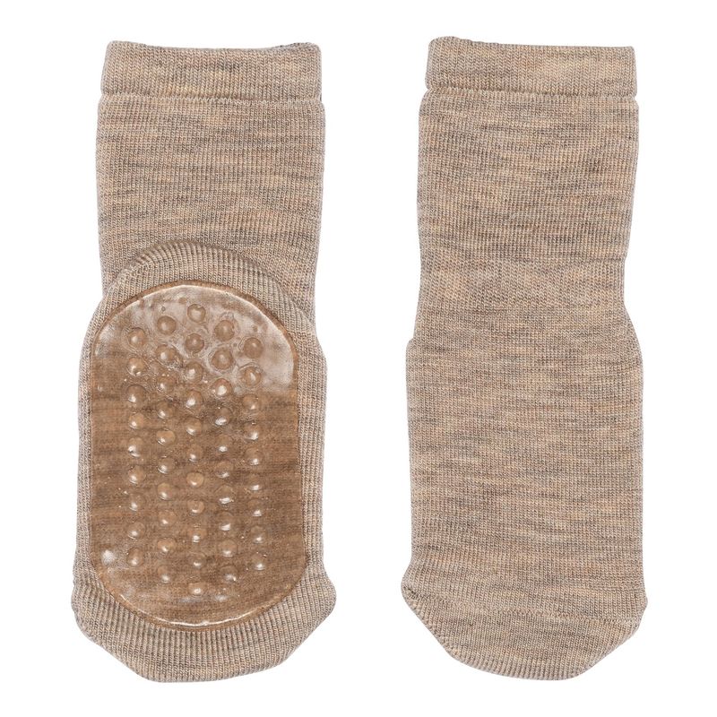 Socken Wool MP Denmark  - anti-slip - light brown melange 489