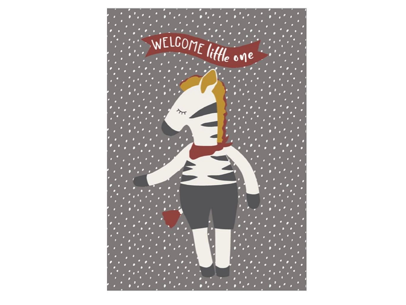 Geburtskarte "Zebra"