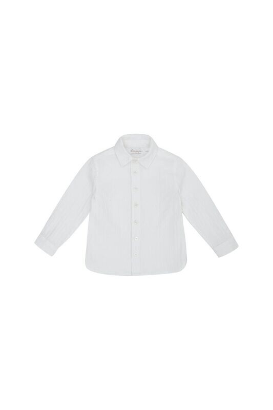 Leinenhemd mit durchgehender Knopfleiste white- 98389
