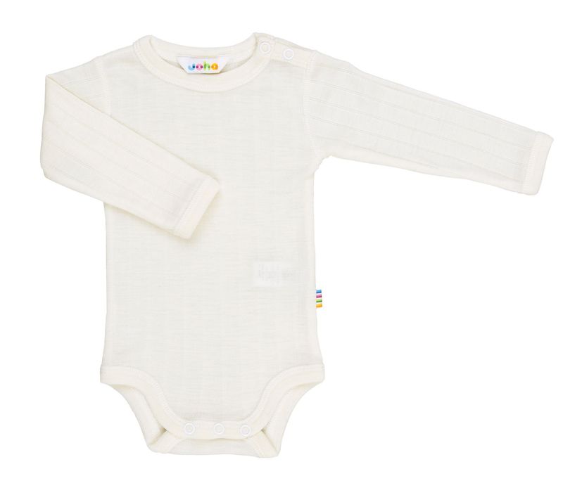 Body langarm Wolle/Seide - off white