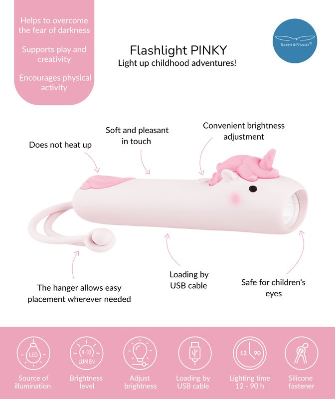 Rabbit & Friends Taschenlampe Einhorn