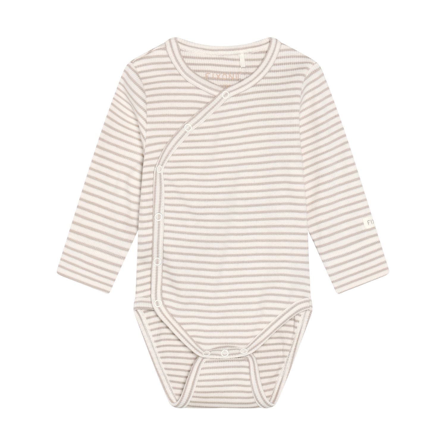 FIXONI Wickelbody Langarm Rib - Braun