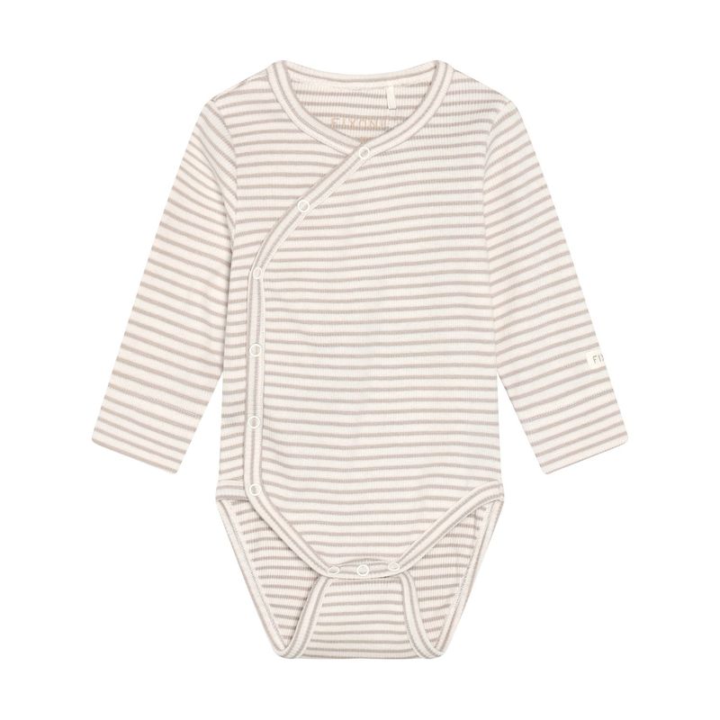 FIXONI Wickelbody Langarm Rib - Braun FIXONI Wickelbody Langarm Rib - Braun