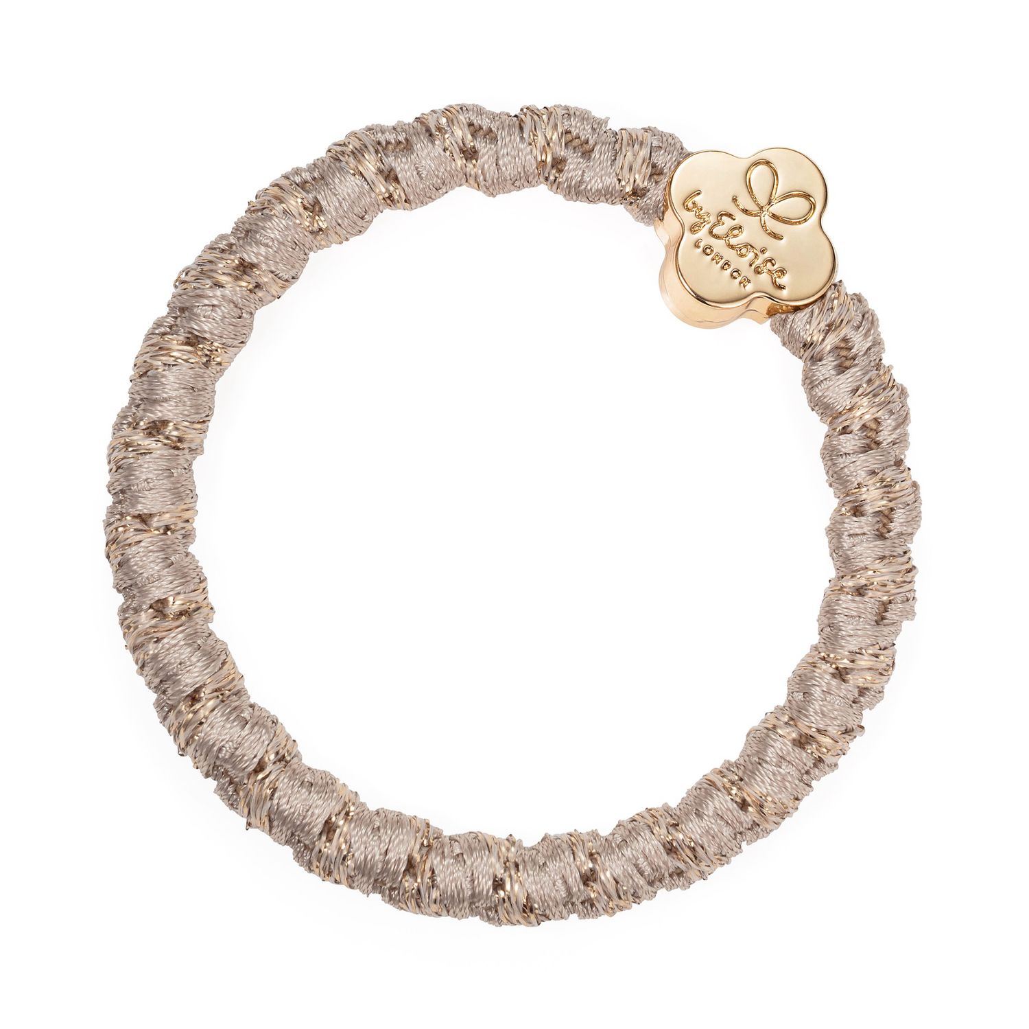 Eloise Haargummi Woven Gold Kleeblatt Blonde