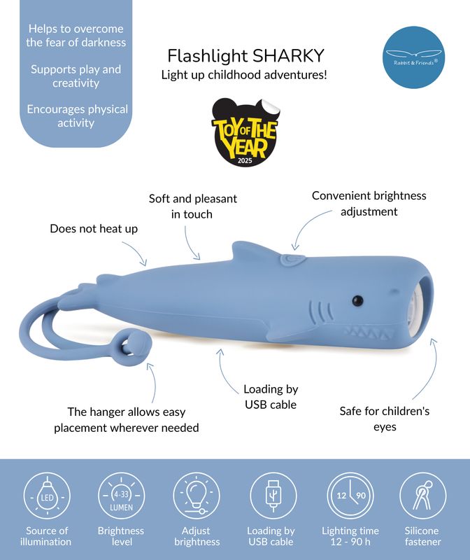 Rabbit & Friends Taschenlampe Sharky