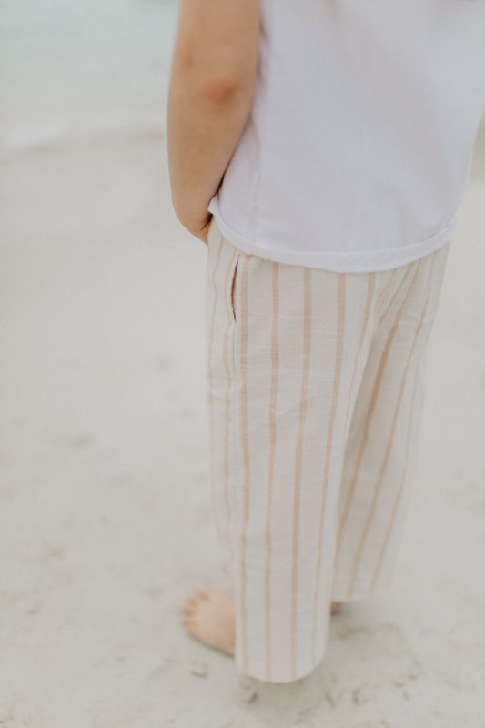 LEEVJE Hose - beige stripes