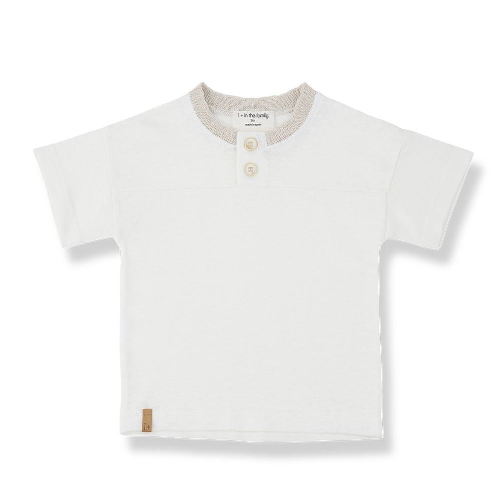 1+ in the family - Leinenshirt Ordis - off-white