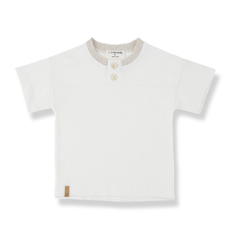 1+ in the family - Leinenshirt Ordis - off-white