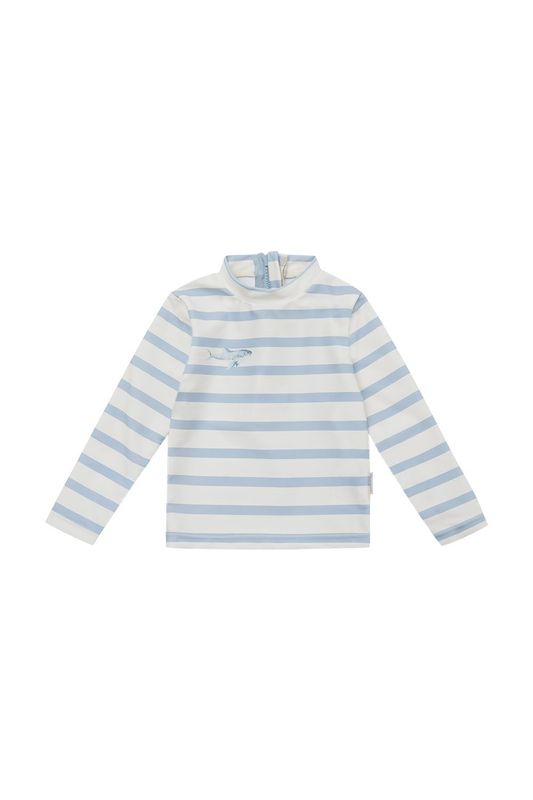 LEEVJE Langarm-Badeshirt UV 80 - blue stripes