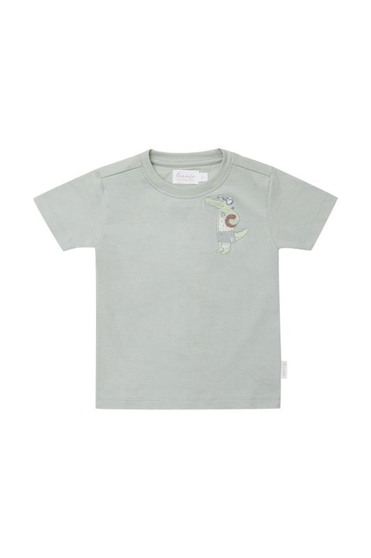 LEEVJE T-Shirt - soft green „crocodile“