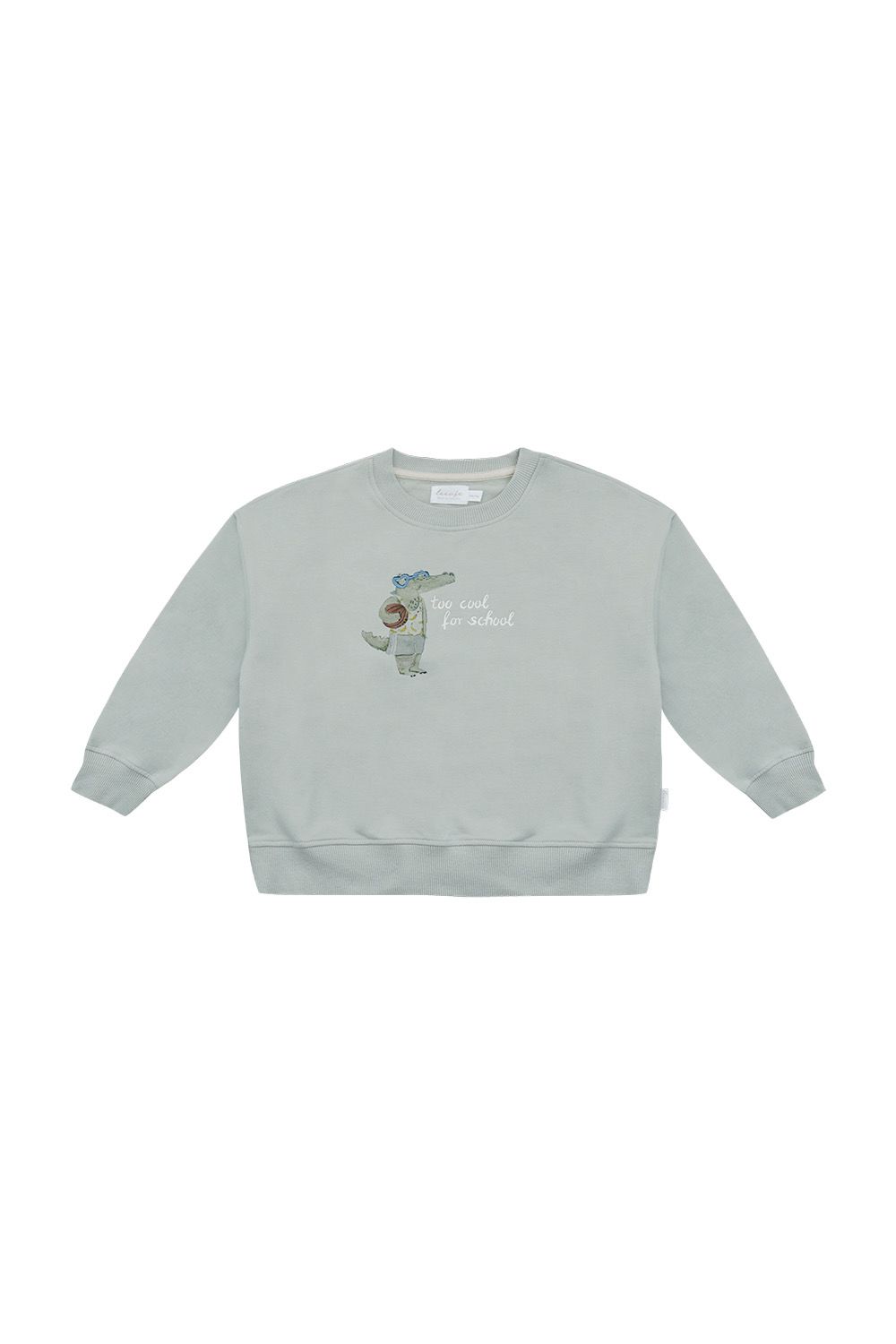 LEEVJE Unisex Sweatshirt - Too cool f. school (soft green)