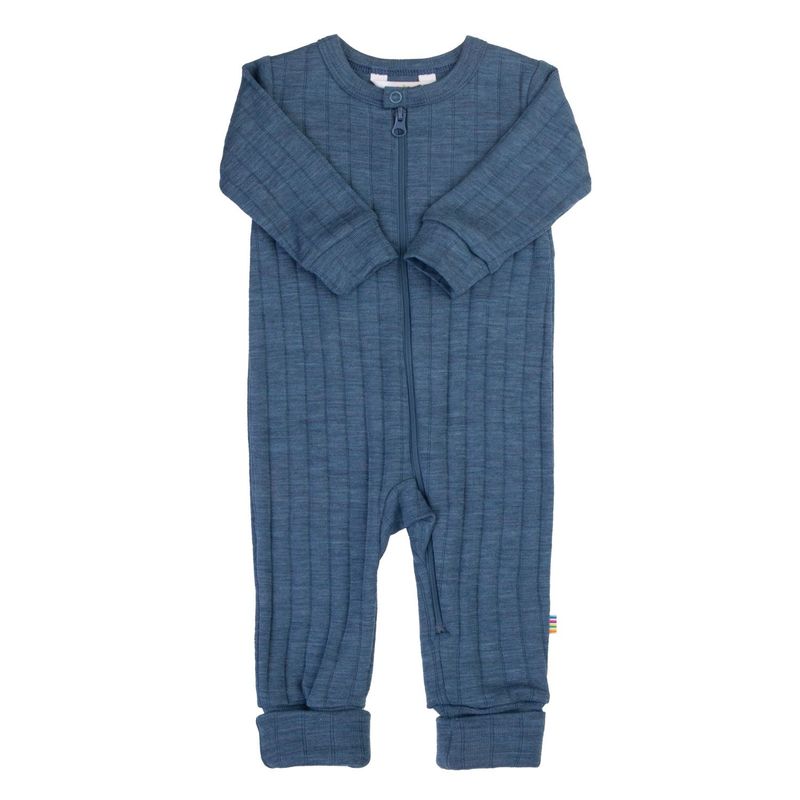 Jumpsuit Wolle/Seide - blau Mel.