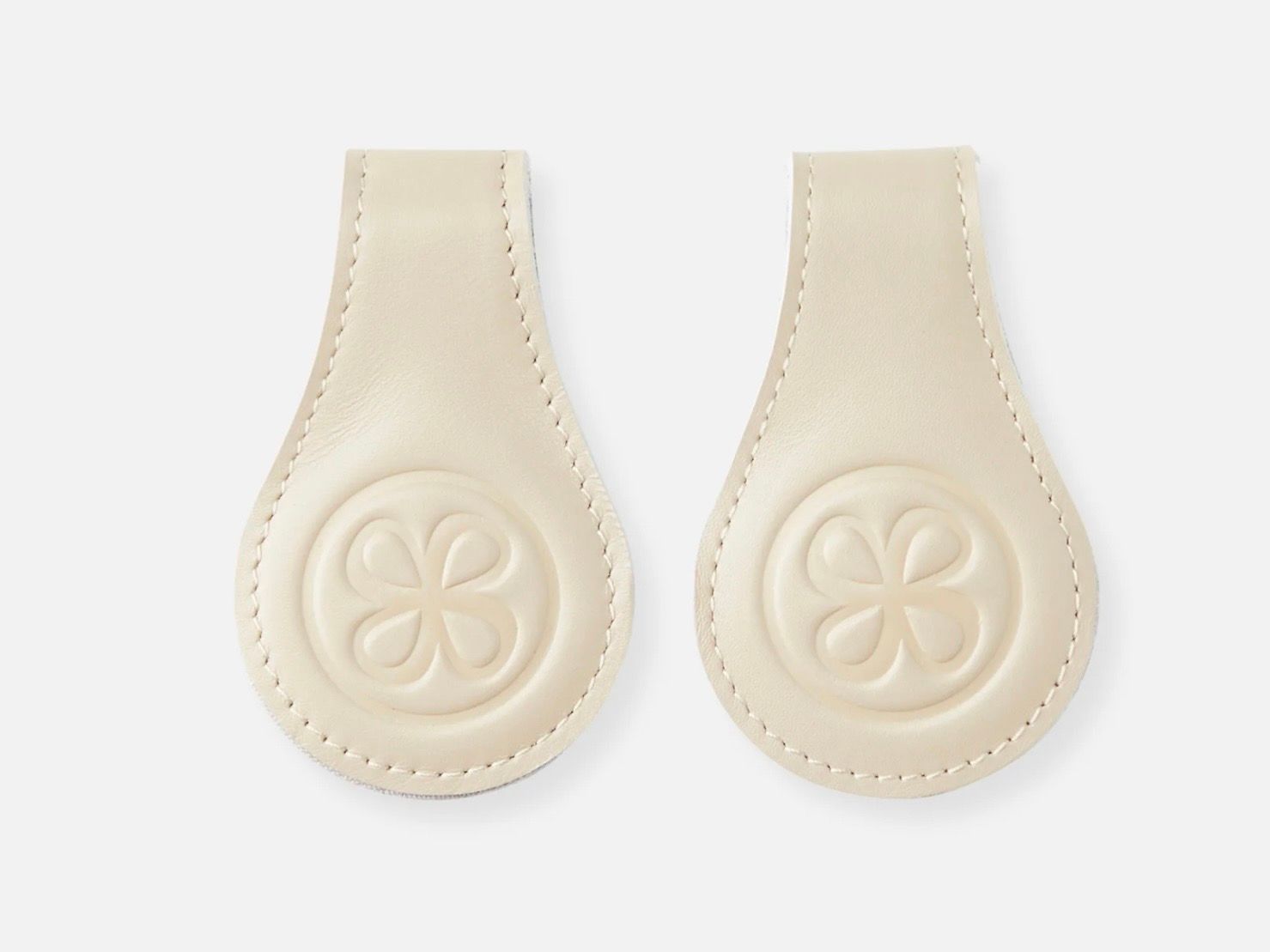 Cloby Magnetclips Leder beige - 2er Set