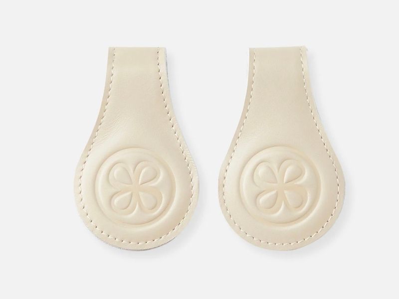 Cloby Magnetclips Leder beige - 2er Set