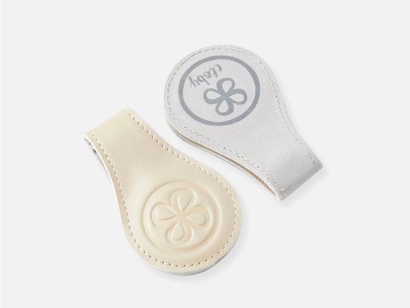 Cloby Magnetclips Leder beige - 2er Set