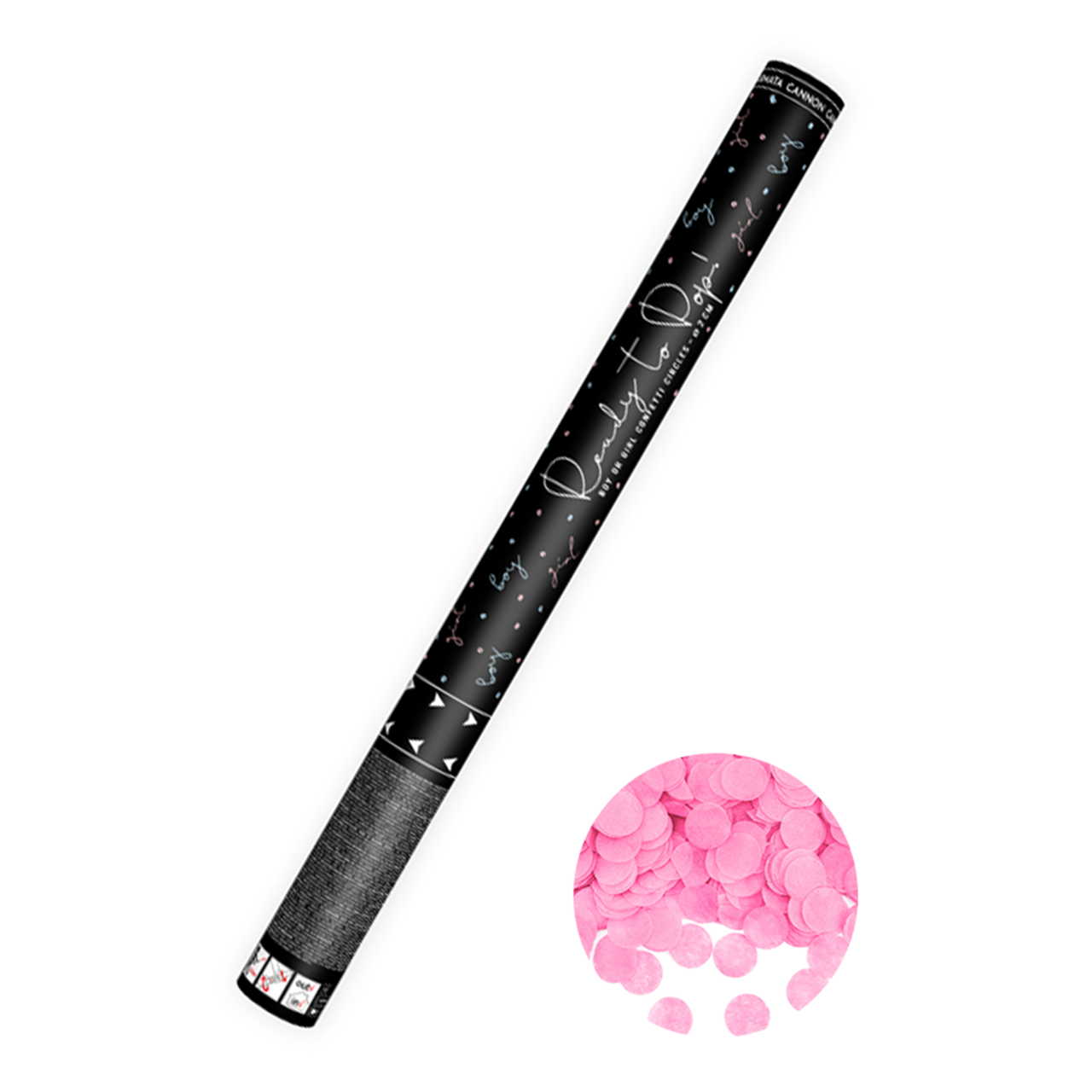 Konfettikanone XL 60 cm - Rosa