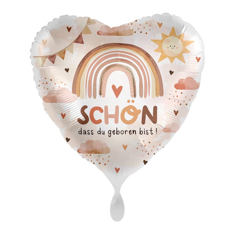 Premioloon Ballon Herz - Schön, dass du geboren bist Premioloon Ballon Herz - Schön, dass du geboren bist